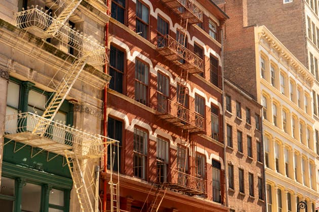 New York City architectural detail of historic urban buildings United States, New York, New York CR_KSWG260111-1937940-01