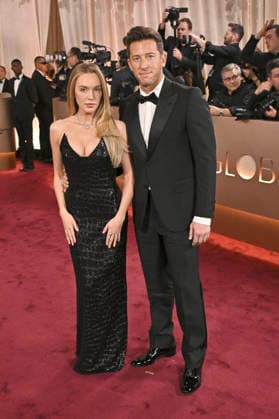 Matt Kaplan mit Ehefrau Alexandra Cooper bei der Verleihung der 83. Golden Globe Awards 2026 im Beverly Hilton Hotel. Beverly Hills, 11.01.2026 *** Matt Kaplan with wife Alexandra Cooper at the 83 Golden Globe Awards 2026 at the Beverly Hilton Hotel Beverly Hills, 11 01 2026 Foto:xD.xStarbuckx xFuturexImagex globes_6163