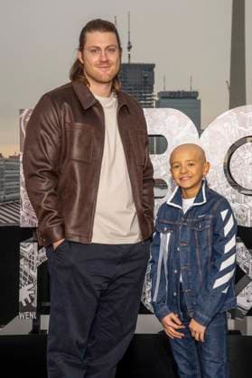 abb: Peter Claffey und Dexter Sol Ansell beim Fotocalls zum Start von HBO Max A Knight of the Seven Kingdoms der US amerikanischen Fantasyserie mein munus Graden auf der winterlichen Dachterrasse des Humboldt- Forum Berlin am 12.01.2026 Berlin Deutschland