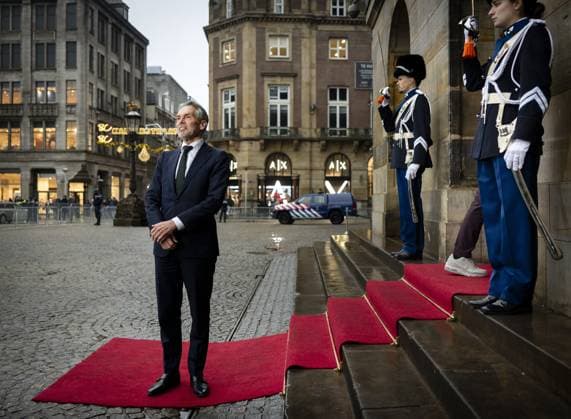 AMSTERDAM Caretaker Prime Minister Dick Schoof arrives at the Royal Palace for the traditional New Year s reception by King Willem-Alexander and Queen Maxima. The royal couple will receive several hundred guests from politics and public administration, and from various sectors of Dutch society. REMKO DE WAAL ANP netherlands out - belgium out  Copyright: xx x547305725x originalFilename: 547305725.jpg