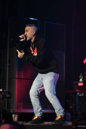 Anis Ferchichi alias Bushido bei einem Konzert in der Uber Arena in Berlin, 12. Januar 2026. Bushido Konzert Berlin