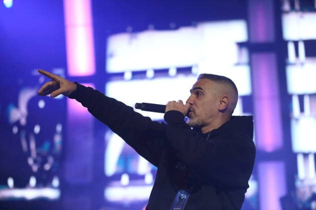 Anis Ferchichi alias Bushido bei einem Konzert in der Uber Arena in Berlin, 12. Januar 2026. Bushido Konzert Berlin