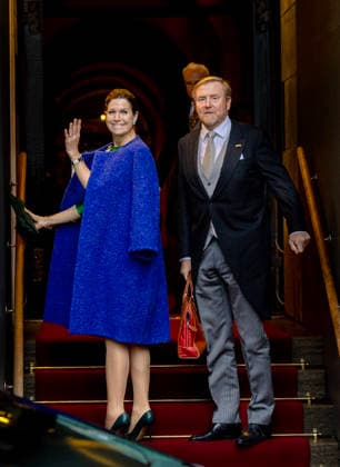 13-01-2026 Amsterdam Queen Maxima and King Willem-Alexander arriving for the new years reception for the Corps Diplomatique at the royal palace in Amsterdam. Â  Copyright: xPPEx