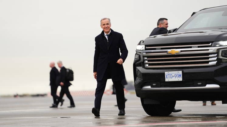 January 13, 2021, Richmond, Bc, Canada: Prime Minister Mark Carney departs Vancouver International Airport, in Richmond, B.C., on Tuesday, Jan. 13, 2026, on a nine-day trip to China, Qatar and Switzerland. Richmond Canada - ZUMAc35_ 20210113_zaf_c35_168 Copyright: xSeanxKilpatrickx