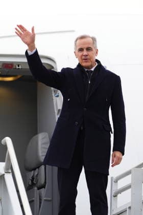 January 13, 2021, Richmond, Bc, Canada: Prime Minister Mark Carney departs Vancouver International Airport, in Richmond, B.C., on Tuesday, Jan. 13, 2026, on a nine-day trip to China, Qatar and Switzerland. Richmond Canada - ZUMAc35_ 20210113_zaf_c35_175 Copyright: xSeanxKilpatrickx
