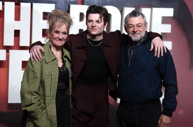 The 28 Years Later The Bone Temple World Premiere at BFI IMAX Waterloo in London, UK - 13 jAN 2026 Lorraine Ashbourne, Louis Ashbourne Serkis and Andy Serkis attend the 28 Years Later The Bone Temple World Premiere at BFI IMAX Waterloo. London United Kingdom Copyright: xFredxDuvalx xSOPAxImagesx FD_28_Years_Later_22