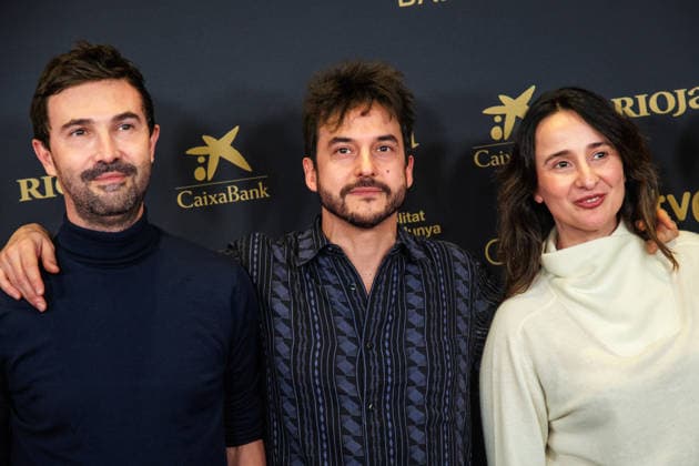 January 13, 2026, Madrid, Spain: lex Lafuente, Guillermo Galoe and Marisa Fernandez Armenteros, produceres of the film Ciduad sin sueno , attend the photocall of the nominees for the 40th Goya Awards, Madrid. Madrid Spain - ZUMAs197 20260113_aaa_s197_186 Copyright: xMarcoxBaradax