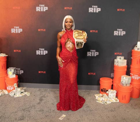 Jade Cargill arrives on the red carpet for the Netflix s The Rip New York Premiere on Tuesday, January 13, 2026 at Alice Tully Hall, Lincoln Center in New York City.  NYP20260113602 SERENAxXUxNING