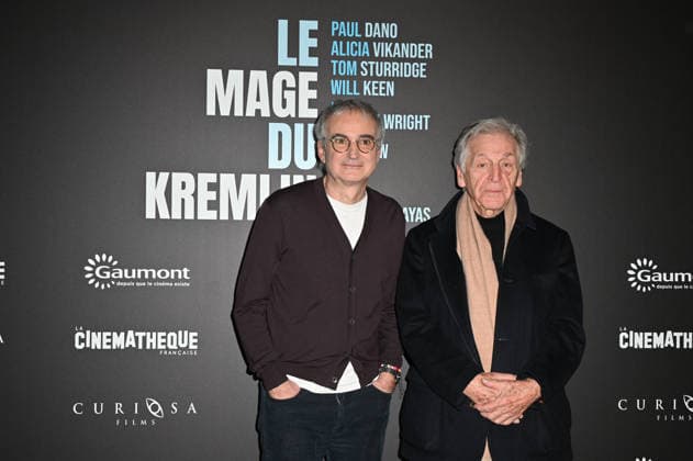 Le Mage Du Kremlin Premiere - Paris Olivier Assayas and Costa-Gavras attending to the premiere of ‘Le mage du Kremlin’ held at the French cinematheque, in Paris, France on January 13, 2026. Photo by Mireille Ampilhac ABACAPRESS.COM Paris France  Copyright: xAmpilhacxMireille ABACAx