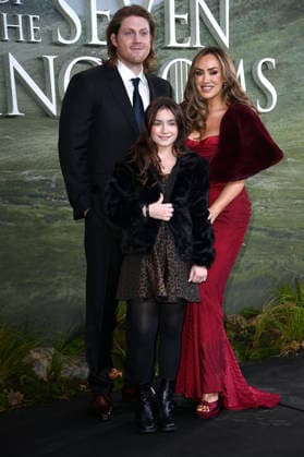 Peter Claffey, Holly McGinn und Ally McGinn bei der Premiere der HBO Max-Serie A Knight of the Seven Kingdoms im Zoo Palast. Berlin, 13.01.2026
