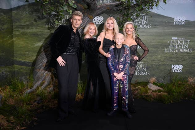 Jonathan Ansell, Wendy King, Sienna Valentine Ansell, Dexter Sol Ansell und Debbie King bei der Premiere der HBO Max-Serie A Knight of the Seven Kingdoms im Zoo Palast. Berlin, 13.01.2026