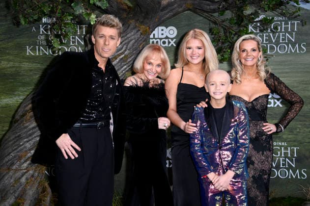 Jonathan Ansell, Wendy King, Sienna Valentine Ansell, Dexter Sol Ansell und Debbie King bei der Premiere der HBO Max-Serie A Knight of the Seven Kingdoms im Zoo Palast. Berlin, 13.01.2026