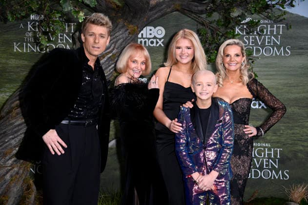 Jonathan Ansell, Wendy King, Sienna Valentine Ansell, Dexter Sol Ansell und Debbie King bei der Premiere der HBO Max-Serie A Knight of the Seven Kingdoms im Zoo Palast. Berlin, 13.01.2026