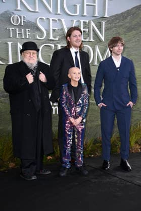 George R.R. Martin, Peter Claffey, Dexter Sol Ansell und Ira Parker bei der Premiere der HBO Max-Serie A Knight of the Seven Kingdoms im Zoo Palast. Berlin, 13.01.2026