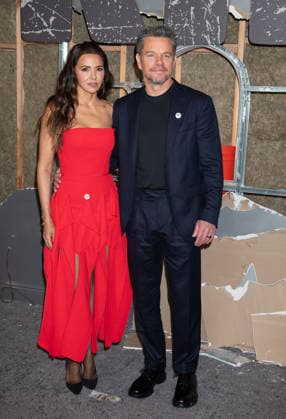 Arrivals for the World Premiere Of The Rip Featuring: Luciana Barroso, Matt Damon Where: New York, New York, United States When: 13 Jan 2026 Credit: Janet Mayer INSTARimages.com EDITORIAL USE ONLY. NOT FOR USE BY NEWSPAPERS BASED IN THE UK. Copyright: xx instar55380820