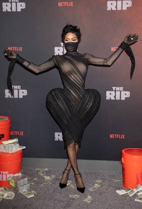 Arrivals for the World Premiere Of The Rip Featuring: Teyana Taylor Where: New York, New York, United States When: 13 Jan 2026 Credit: Janet Mayer INSTARimages.com EDITORIAL USE ONLY. NOT FOR USE BY NEWSPAPERS BASED IN THE UK. Copyright: xx instar55380844