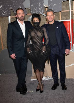 Arrivals for the World Premiere Of The Rip Featuring: Ben Affleck, Teyana Taylor and Matt Damon Where: New York, New York, United States When: 13 Jan 2026 Credit: Janet Mayer INSTARimages.com EDITORIAL USE ONLY. NOT FOR USE BY NEWSPAPERS BASED IN THE UK. Copyright: xx instar55380854