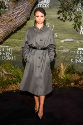 abb: Myha™la Myhala Herrold zu Gast auf dem schwarzen Teppich bei der Kinostart der Weltpremiere von HBO Max A Knight of the Seven Kingdoms der US amerikanischen Fantasyserie im Zoo Palaast am 13.01.2025 in Berlin Berlin Deutschland