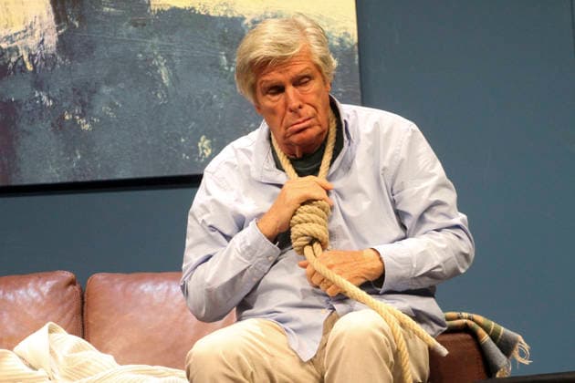 abb: Sigmar Solbach in der Rolle des Ehemann Julian Darsteller Schauspieler bei der Fotoprobe Szene zum Theaterstueck Der Abschiedsbrief von Audrey Schebat auf der Buehne der Komoedie Winterhuder Faehrhaus am 14.01.2016 in Hamburg Hamburg Deutschland
