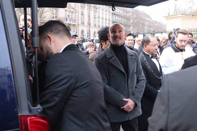 Stéphane Courbis son of R Courbis Exits of the religious ceremony in tribute to Rolland Courbis at the Madeleine church in Paris, France, on January 14, 2026 Jacovides Moreau Bestimage Exits of the religious ceremony in tribute to Rolland Courbis at the Madeleine church in Paris, France, on January 14, 2026 Paris France  Copyright: xJACOVIDES-MOREAUx xBESTIMAGExJACOVIDES-MOREAUx xBESTIMAGEx