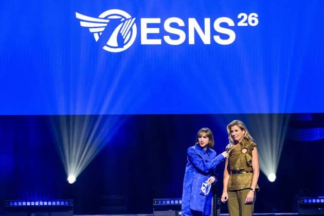 Groningen, The Netherlands, 2026-01-14 14:52:48 GRONINGEN, January 14, 2026, De Oosterpoort. Queen Maxima opens the 40th edition of Eurosonic Noorderslag (ESNS) at De Oosterpoort in Groningen. ESNS is an independent platform that puts European music talent in the spotlight worldwide. ESNS offers European artists, with a special focus on Dutch talent, the opportunity to break through and become the headliners of tomorrow. PHOTO: NLBeeld Patrick van Emst Credit: NL Beeld Patrick van Emst  Copyright: xx x