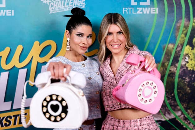 Erotikmodel Micaela Schäfer und Model Tanja Brockmann bei der Premiere des Reality-Formats Couple Challenge Das stärkste Team gewinnt von RTL2 im Cinenova Kino. Köln, 14.01.2026 NRW Deutschland Copyright: xChristophxHardtx