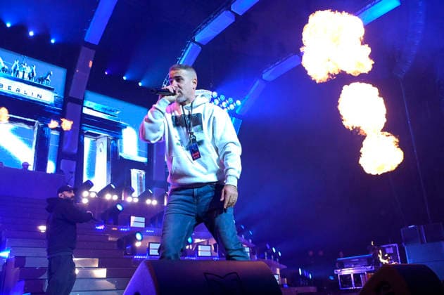 Bushido live bei einem Konzert seiner Alles wird gut -Tour in der ZAG Arena. Hannover, 14.01.2026