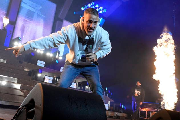 Bushido live bei einem Konzert seiner Alles wird gut -Tour in der ZAG Arena. Hannover, 14.01.2026