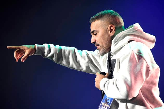 Bushido live bei einem Konzert seiner Alles wird gut -Tour in der ZAG Arena. Hannover, 14.01.2026