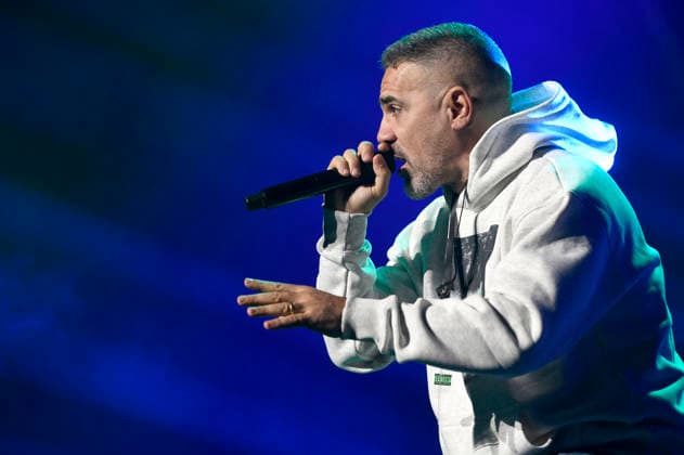 Bushido live bei einem Konzert seiner Alles wird gut -Tour in der ZAG Arena. Hannover, 14.01.2026