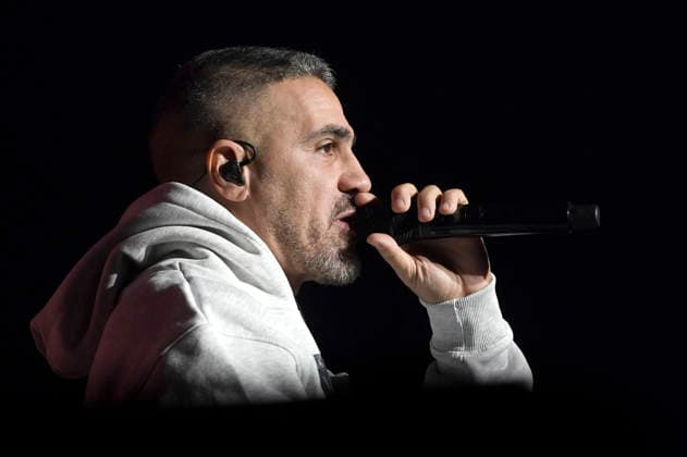 Bushido live bei einem Konzert seiner Alles wird gut -Tour in der ZAG Arena. Hannover, 14.01.2026