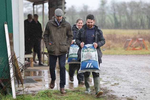 . 15 01 2026. Herefordshire, United Kingdom. Prince William during a visit to Bridge End Farm in Herefordshire, United Kingdom.  xPoolx xi-Imagesx IIM-26507-0019