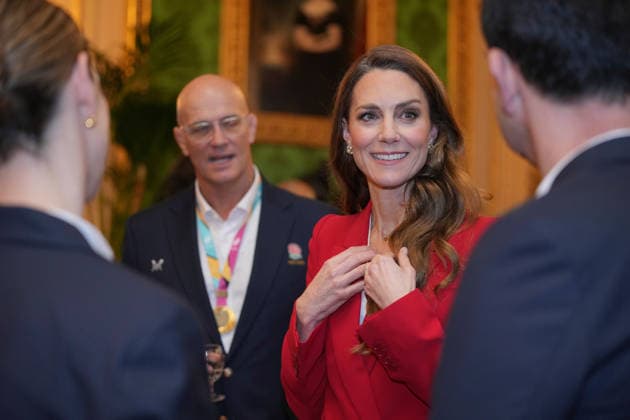 . 15 01 2026. Windsor, United Kingdom. Kate Middleton, the Princess of Wales, at a reception for the England WomenÕs Rugby Team, at Windsor Castle, United Kingdom  xPoolx xi-Imagesx IIM-26509-0002