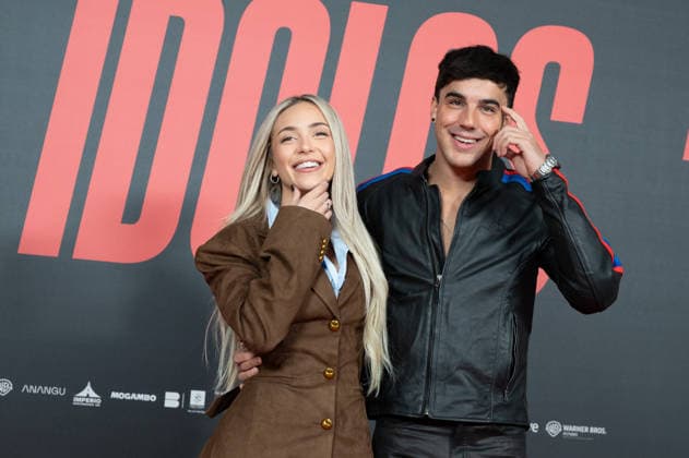 January 15, 2026, Madrid, Spain: Ana Mena and Oscar Casas during the presents the film Idolos at the VP Hotel Madrid Spain - ZUMAs197 20260115_aaa_s197_297 Copyright: xAtilanoxGarciax