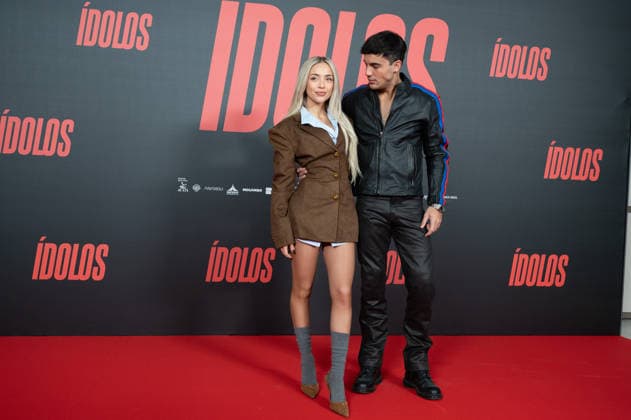 January 15, 2026, Madrid, Spain: Ana Mena and Oscar Casas during the presents the film Idolos at the VP Hotel Madrid Spain - ZUMAs197 20260115_aaa_s197_309 Copyright: xAtilanoxGarciax