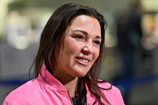RTL - Dschungelcamp 2026. Simone Ballack anläßlich der Abreise der Kandidaten der RTL - Sendung Ich bin ein Star - holt mich hier raus zum Dschungel-Camp 2026 in Australien am 15.01.2026 auf dem Flughafen Frankfurt Main. 20260115MWI098928