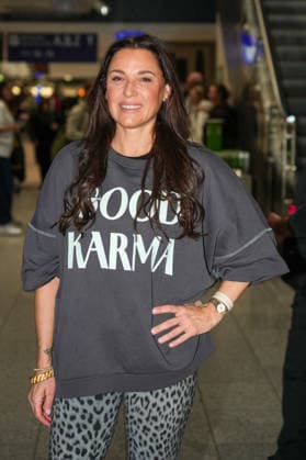 RTL Dschungelcamp - Frankfurt 2026. Simone Ballack bei der Abreise zur RTL-Sendung Ich bin ein Star Holt mich hier raus. Dschungelcamp 2026 am Flughafen Frankfurt. Frankfurt Flughafen Hessen