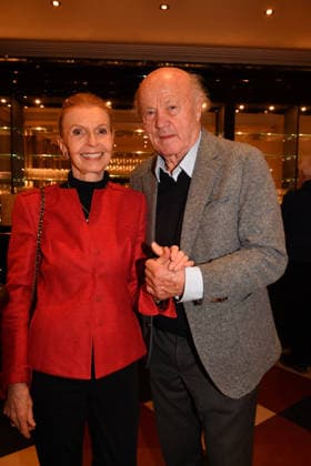 Jutta Kammann und Hans Stadlbauer Premiere Wer schießt auf Frau Hummel? Komödie im Hotel Bayerischen Hof München 15. Januar 2026