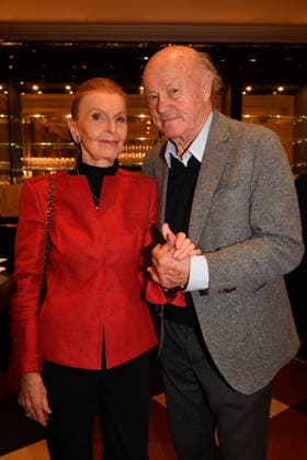 Jutta Kammann und Hans Stadlbauer Premiere Wer schießt auf Frau Hummel? Komödie im Hotel Bayerischen Hof München 15. Januar 2026