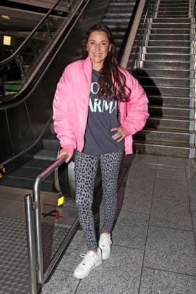 Simone Ballack bei der Abreise der Dschungelcamp-Kandidaten der RTL Reality-TV-Show Ich bin ein Star - holt mich hier raus nach Australien auf dem Flughafen Frankfurt am Main. Frankfurt, 15.01.2026