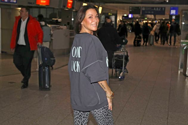 Simone Ballack bei der Abreise der Dschungelcamp-Kandidaten der RTL Reality-TV-Show Ich bin ein Star - holt mich hier raus nach Australien auf dem Flughafen Frankfurt am Main. Frankfurt, 15.01.2026