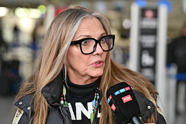 RTL - Dschungelcamp 2026. Nicole Belstler-Boettcher anläßlich der Abreise der Kandidaten der RTL - Sendung Ich bin ein Star - holt mich hier raus zum Dschungel-Camp 2026 in Australien am 16.01.2026 auf dem Flughafen Frankfurt Main. 20260116MWI099523