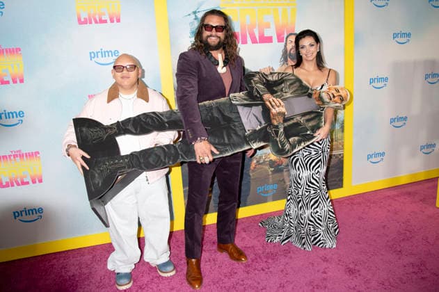 Jacob Batalon, Jason Momoa und Morena Baccarin beim Special Screening des Amazon Prime Video-Films The Wrecking Crew im Regal Times Square. New York, 15.01.2026