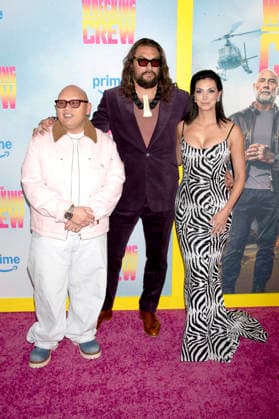 Jacob Batalon, Jason Momoa und Morena Baccarin beim Special Screening des Amazon Prime Video-Films The Wrecking Crew im Regal Times Square. New York, 15.01.2026