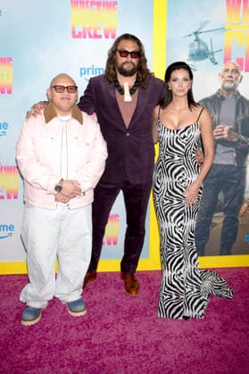 Jacob Batalon, Jason Momoa und Morena Baccarin beim Special Screening des Amazon Prime Video-Films The Wrecking Crew im Regal Times Square. New York, 15.01.2026