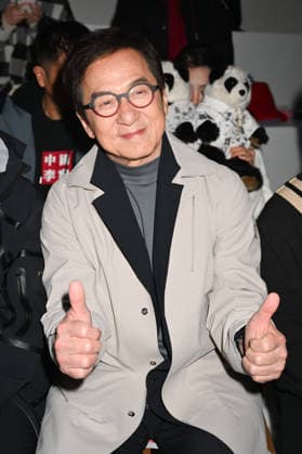 Milan, Milan Men s Fashion Week: Fall Winter 2026 - Men s Fashion, Fall Winter 2026 - Li-Ning fashion show - front row. Pictured: Jackie Chan  Copyright: xSimonaxChiocciax xipa-agency.netx xFotosickix IPA_Agency_IPA70141632
