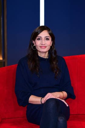 Gilda Sahebi zu Gast bei Moderaorin bei der Sendung DAS Rote Sofa (NDR) am 16.01.2026 in Hamburg Gilda Sahebi zu Gast in der Sendung DAS! (NDR) in Hamburg