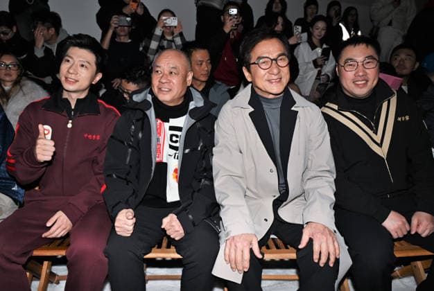 Milan,Italy Li-ning Fall 2026 Men s Fashion Show In the photo:Li-Ning,Jackie Chan,Ma Long Chinese Olympic athlete table tennis player  Copyright: xNickxZonnax xipa-agency.netx xNickxZonnax IPA_Agency_IPA70147495