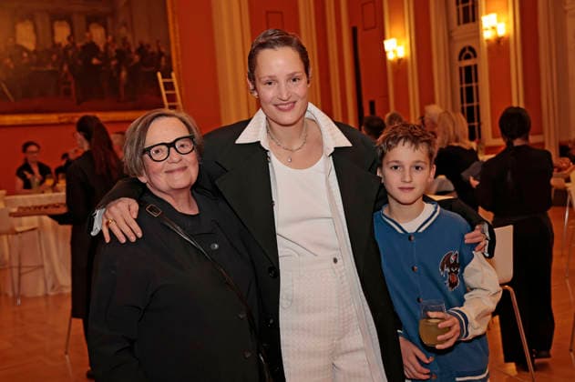 Agnieszka Holland, Vicky Krieps und Viggo Ferreira-Redier bei der Mayor s Night der European Film Academy im Rahmen des 38. Europäischen Filmpreises im Roten Rathaus. Berlin, 16.01.2026