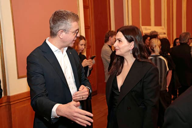 Stefan Evers und Juliette Binoche bei der Mayor s Night der European Film Academy im Rahmen des 38. Europäischen Filmpreises im Roten Rathaus. Berlin, 16.01.2026